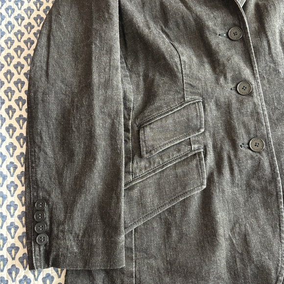 Vintage Lauren Jeans Co. Women's Charcoal Denim Blazer - Picture 11 of 11